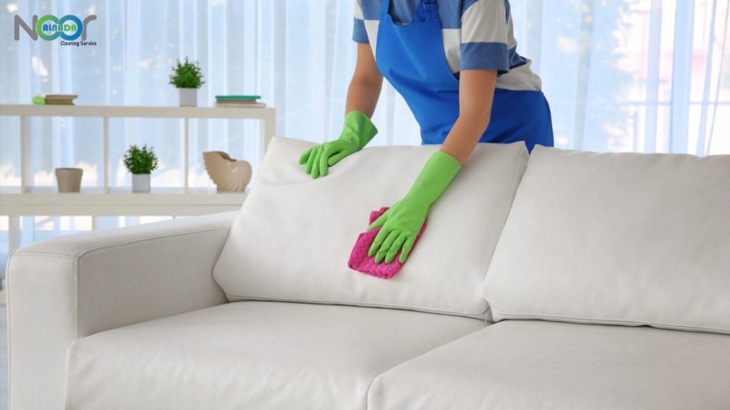 How to clean a fabric sofa without water?