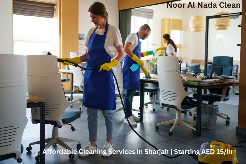 Discover affordable cleaning services in Sharjah starting at AED 15/hr! Noor Al Nada offers top-notch home, office, and deep cleaning solutions tailored to your needs. Book now for spotless results!